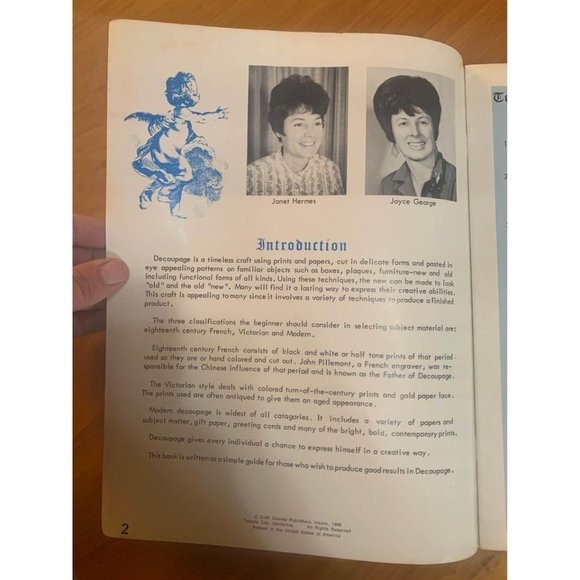 Vintage 1968 Decoupage Start to Finish Craft Book - Picture 2 of 2